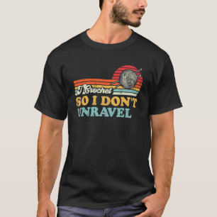 Camiseta Estilo Retro Eu Corto Para Não Desvendar Crochetin