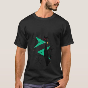 Camiseta Estilo Retro Feminino Era Atômica Meados do Século