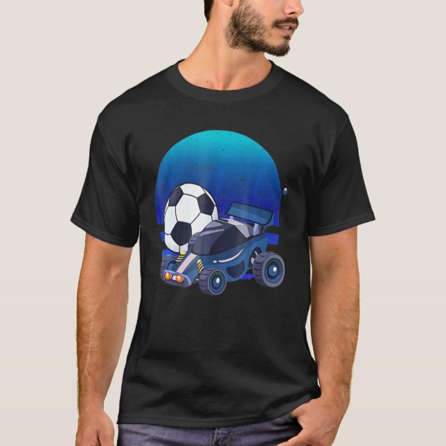 Camiseta Estilo Retro Jogador Da Liga De Carros Do Rocket R (Frente)