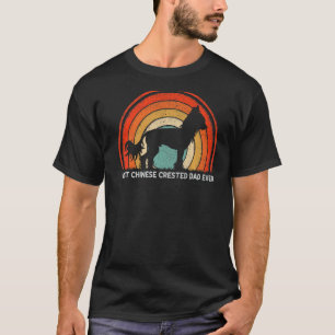 Camiseta Estilo Retro Mens Melhor Pai Pinto Chinês Alguma V
