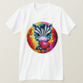 Camiseta Estilo Retro Namorados Zebra Doce