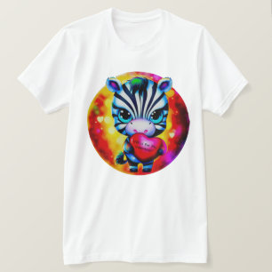Camiseta Estilo Retro Namorados Zebra Doce