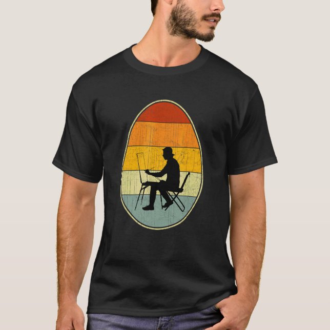 Camiseta Estilo Retro Páscoa Páscoa Gráfico de Ovos Engraça (Frente)