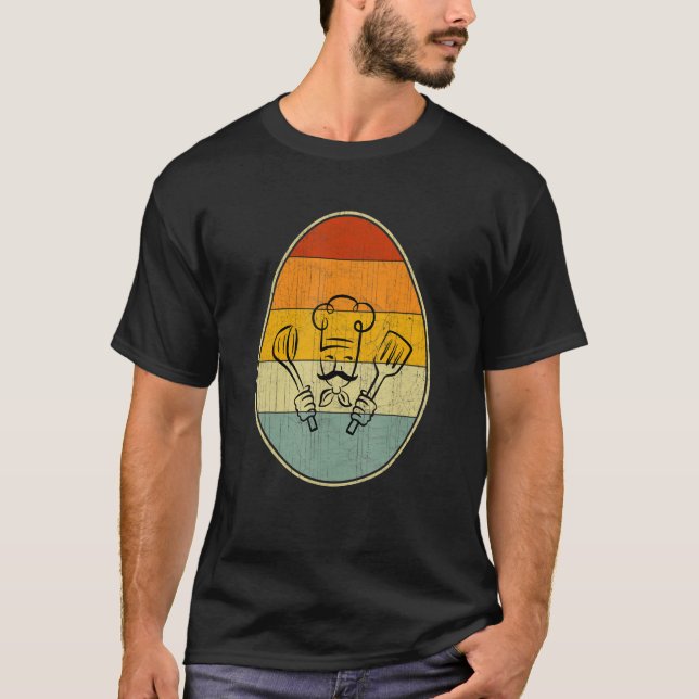 Camiseta Estilo Retro Páscoa Páscoa Gráfico de Ovos Engraça (Frente)