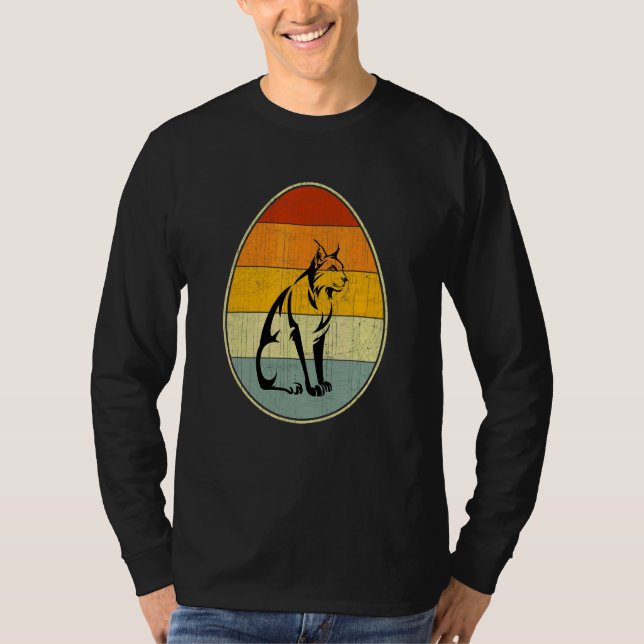 Camiseta Estilo Retro Páscoa Páscoa Gráfico de Ovos Funny D (Frente)