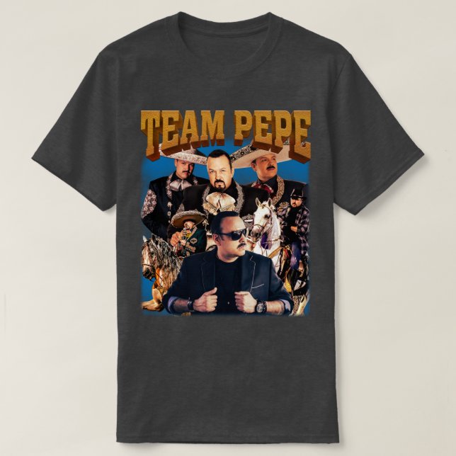Camiseta Estilo Retro Pepe Pepe da Equipe Pepe Aguilar (Frente do Design)