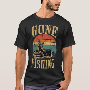 Camiseta Estilo retrô PESCARIA Pescador pôr do sol