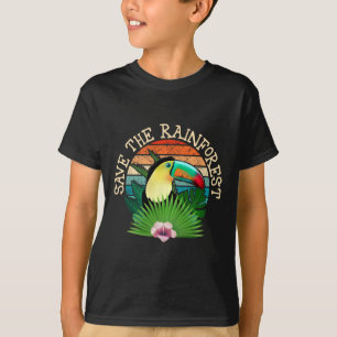Camiseta Estilo Retro Salve A Floresta Tropical Dia Da Terr