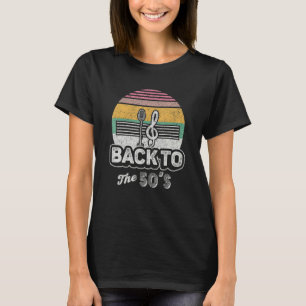 Camiseta Estilo Retrô Sock Hop dos Anos 50 Rockabilly Impre