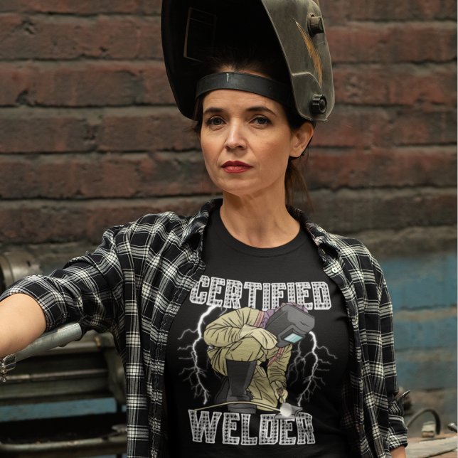 Camiseta Estilo Retro Soldadura Funny Soldadura Certificada (Criador carregado)