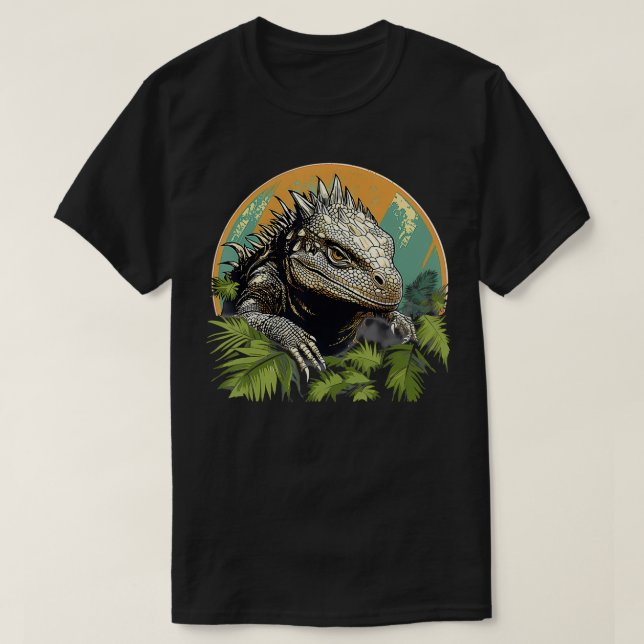 Camiseta Estilo Retro Tuatara (Frente do Design)