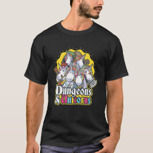 Camiseta Estilo Retro Unicórnio T Mulheres RPG Dungeon Ner