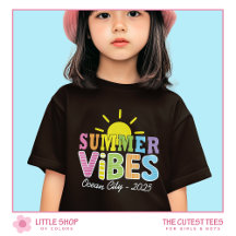 Estilo Retro Vibrações de Verão Tipografia Colorid