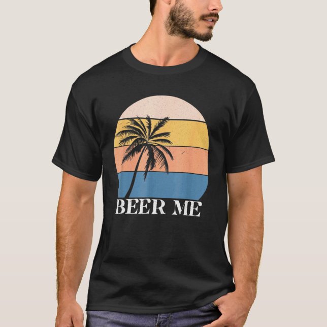 Camiseta Estilo Retro Vintage Beer Me Quote Beer (Frente)