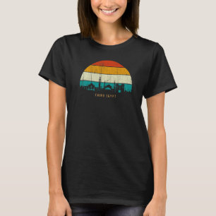 Camiseta Estilo Retro Vintage Capital das cidades-linha-do-