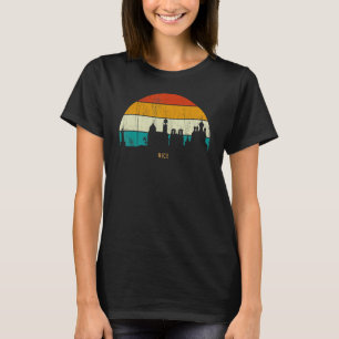 Camiseta Estilo retrô vintage Cidade na silhueta da cidade
