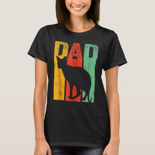 Camiseta Estilo Retro Vintage Melhor Pai Gato Sphynx