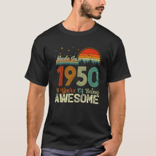 Camiseta Estilo Retroativo De 72 Anos De Vintage Incrível