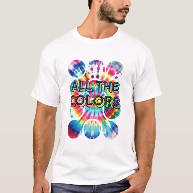 Camiseta Estilo Retroativo de Coloração de Estilos de Estil (Frente)