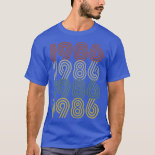 Camiseta Estilo Retroativo do Ano de Nascimento de 1986