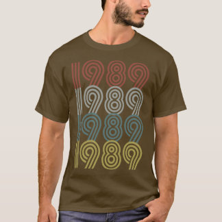 Camiseta Estilo Retroativo do Ano de Nascimento de 1989