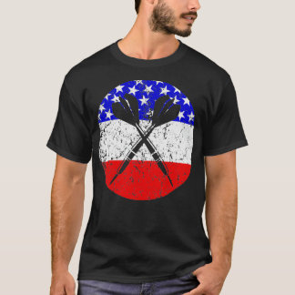 Camiseta Estilo Retroativo Escuros Sinalizador Americano