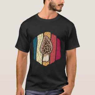 Camiseta Estilo Retroativo Geométrico Morel Mushroom Forjan