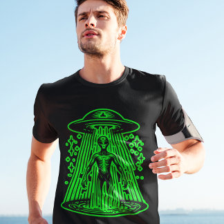 Camiseta Estilo Retroativo Legal da nave espacial da Aliení