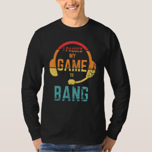 Camiseta Estilo Retroativo Que Parei Meu Jogo Para Fazer A