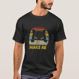 Camiseta Estilo Retroativo, Vintage Black Cat Says Me Faz P