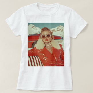 Camiseta Estilo retrógrado de inverno na configuração alpin