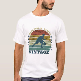 Camiseta estilo retrógrado do jogador de basquetebol