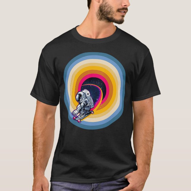 Camiseta Estilo retrovisor do espaço astronauta (Frente)
