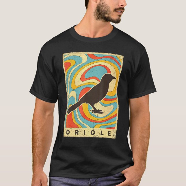 Camiseta Estilo retrovisor Oriole Bird (Frente)