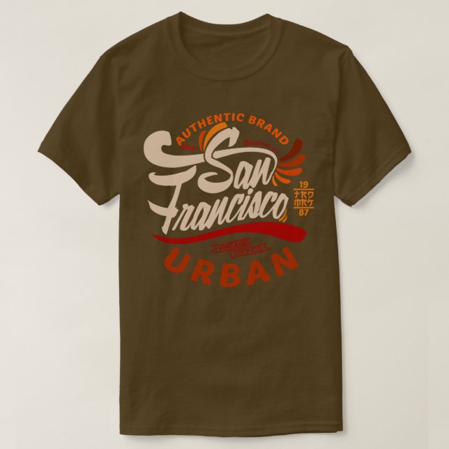Camiseta Estilo San Francisco Urban Vintage (Frente do Design)