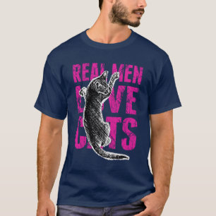Camiseta Estilo Scratchy dos gatos reais do amor dos homens
