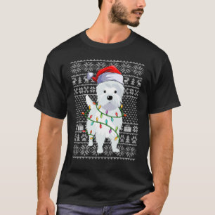 Camiseta Estilo Suave Feio Luzes Xmas Papais noeis Ch Cacho
