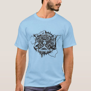 Camiseta Estilo Tatuagem Trinacria Siciliana