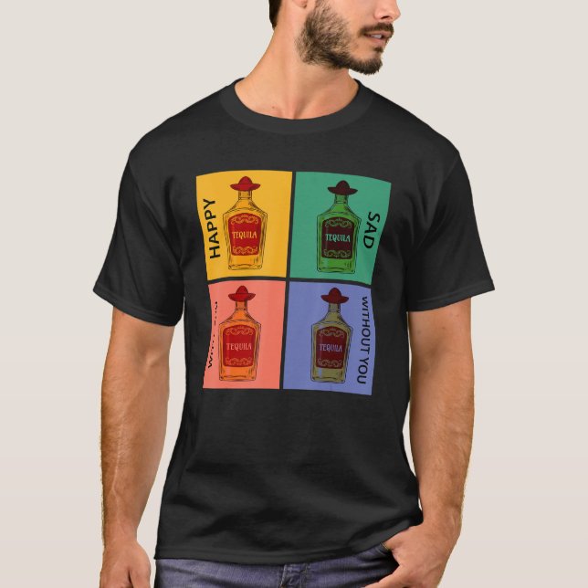 Camiseta Estilo Tequila Sempre Pop Para Férias No México (Frente)
