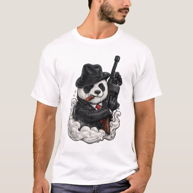 Camiseta Estilo Terno de Panda – Design Clássico e (Frente)