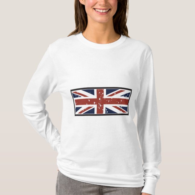 Camiseta Estilo Union Jack do Grunge (Frente)