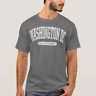 Camiseta Estilo Universitário Washington Dc Distrito De Col