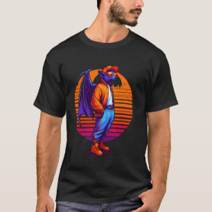 Camiseta Estilo Urbano Moderno do Bat legal Arte Retroativa
