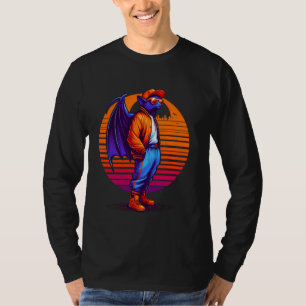 Camiseta Estilo Urbano Moderno do Bat legal Arte Retroativa