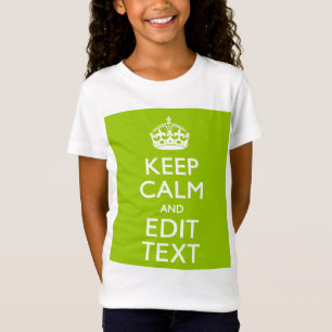Camiseta Estilo Verde Android Mantenha-Se Calmo E O Texto