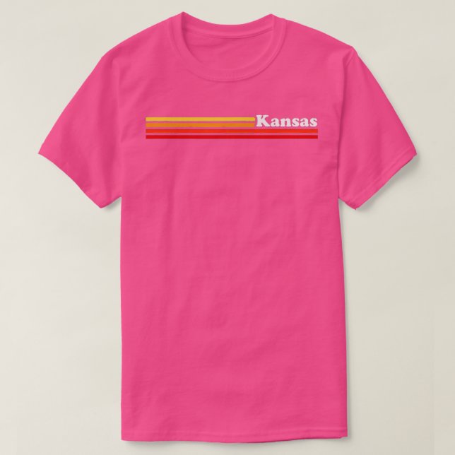 Camiseta Estilo Vintage 1980 Kansas (Frente do Design)