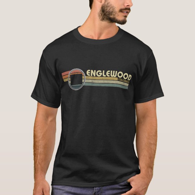 Camiseta Estilo Vintage 1980s ENGLEWOOD, CO (Frente)