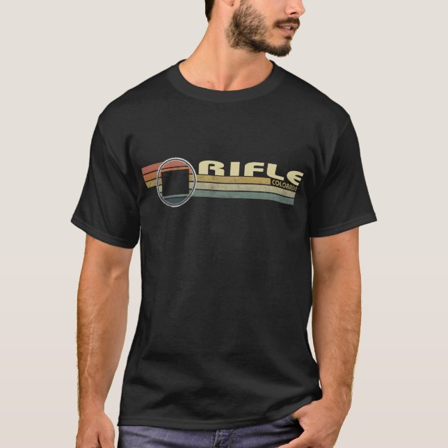 Camiseta Estilo Vintage 1980s RIFLE, CO (Frente)