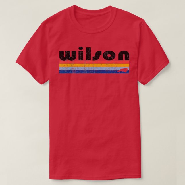 Camiseta Estilo Vintage 80s Wilson NC (Frente do Design)