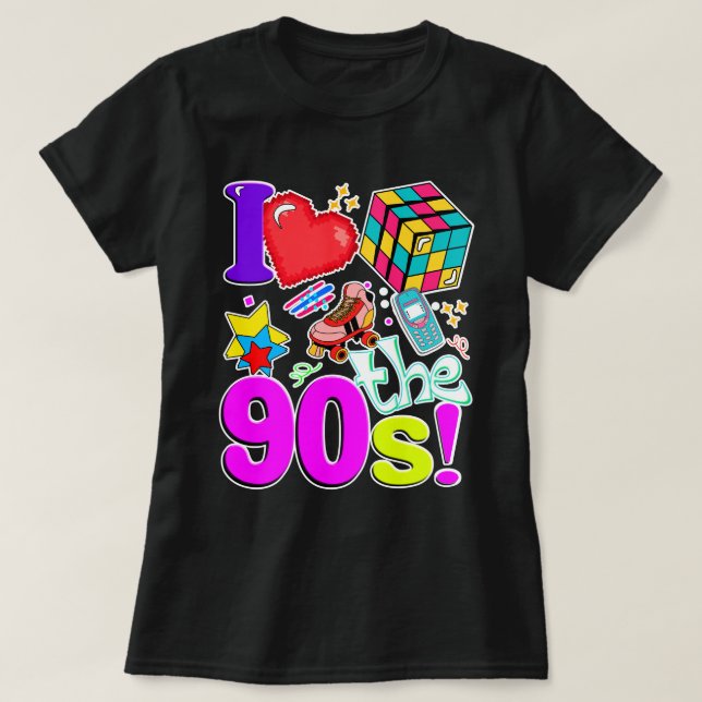 Camiseta Estilo Vintage 90s Mulheres (Frente do Design)